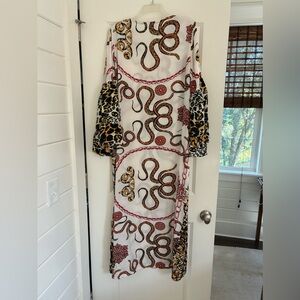 Giacomo Cinque. NEW. L/XL  italian washable silk Maxi Dress